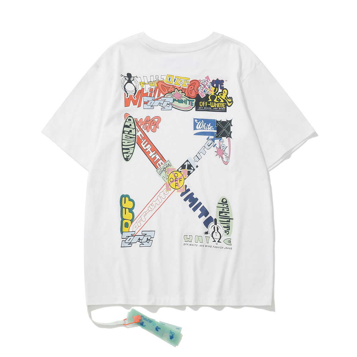 Off-White Digital Print Black White Graphic T-Shirt 6129