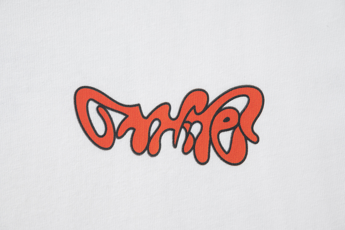 Off-White Digital Print Black White Graphic T-Shirt 6129