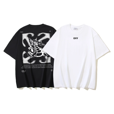 Off-White Dragon Pattern Arrow Heavyweight T-Shirt H100 1089 01