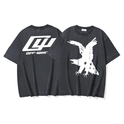 Off-White Eagle Star Collaboration Washed Heavyweight T-Shirt 1374 01