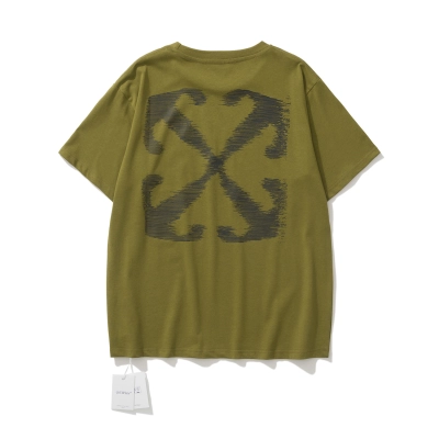 Off-White European Fit Black Green Graphic T-Shirt 6136 01