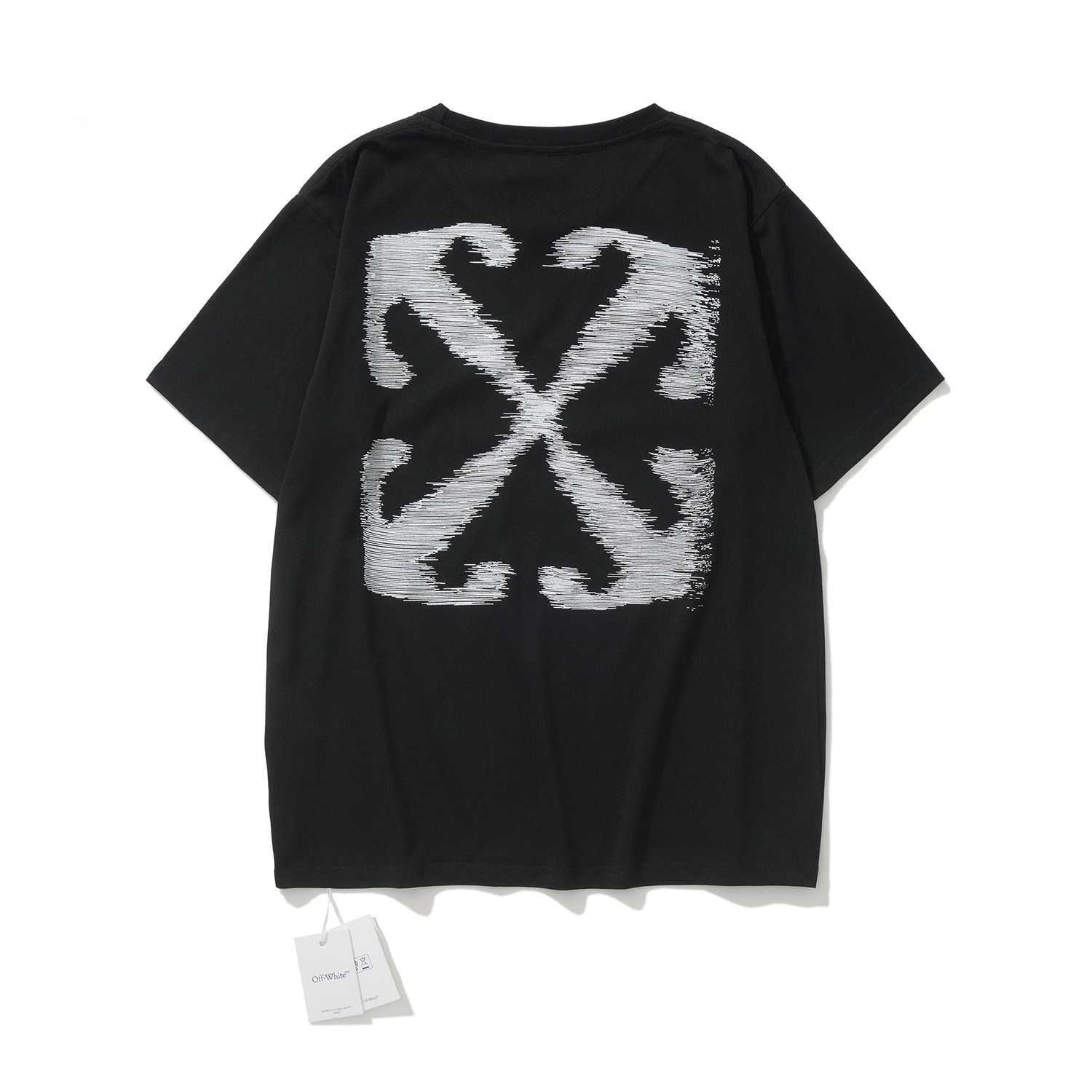 Off-White European Fit Black Green Graphic T-Shirt 6136