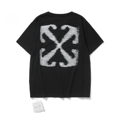 Off-White European Fit Black Green Graphic T-Shirt 6136 02