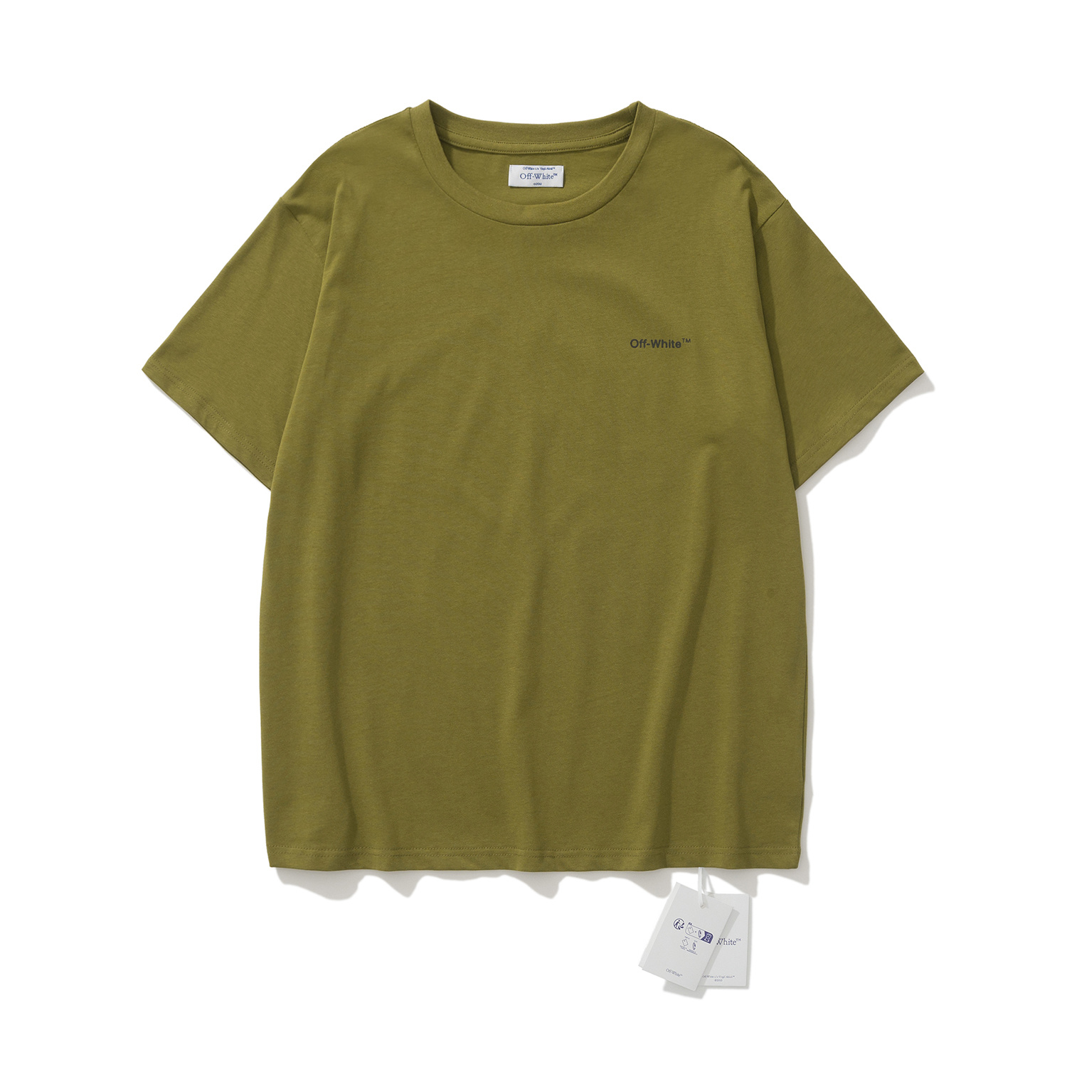 Off-White European Fit Black Green Graphic T-Shirt 6136