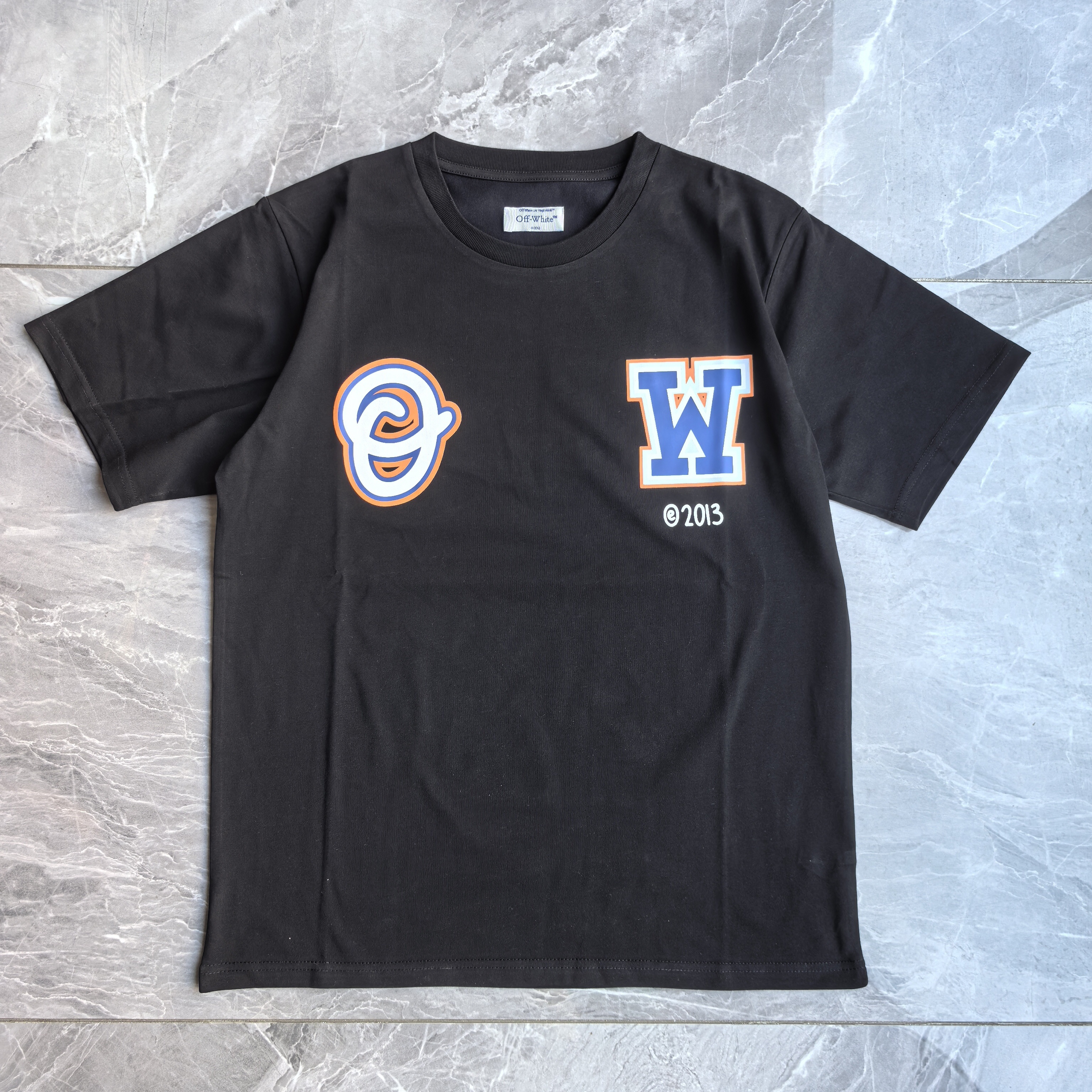 Off-White European Fit Black White Graphic T-Shirt 6138