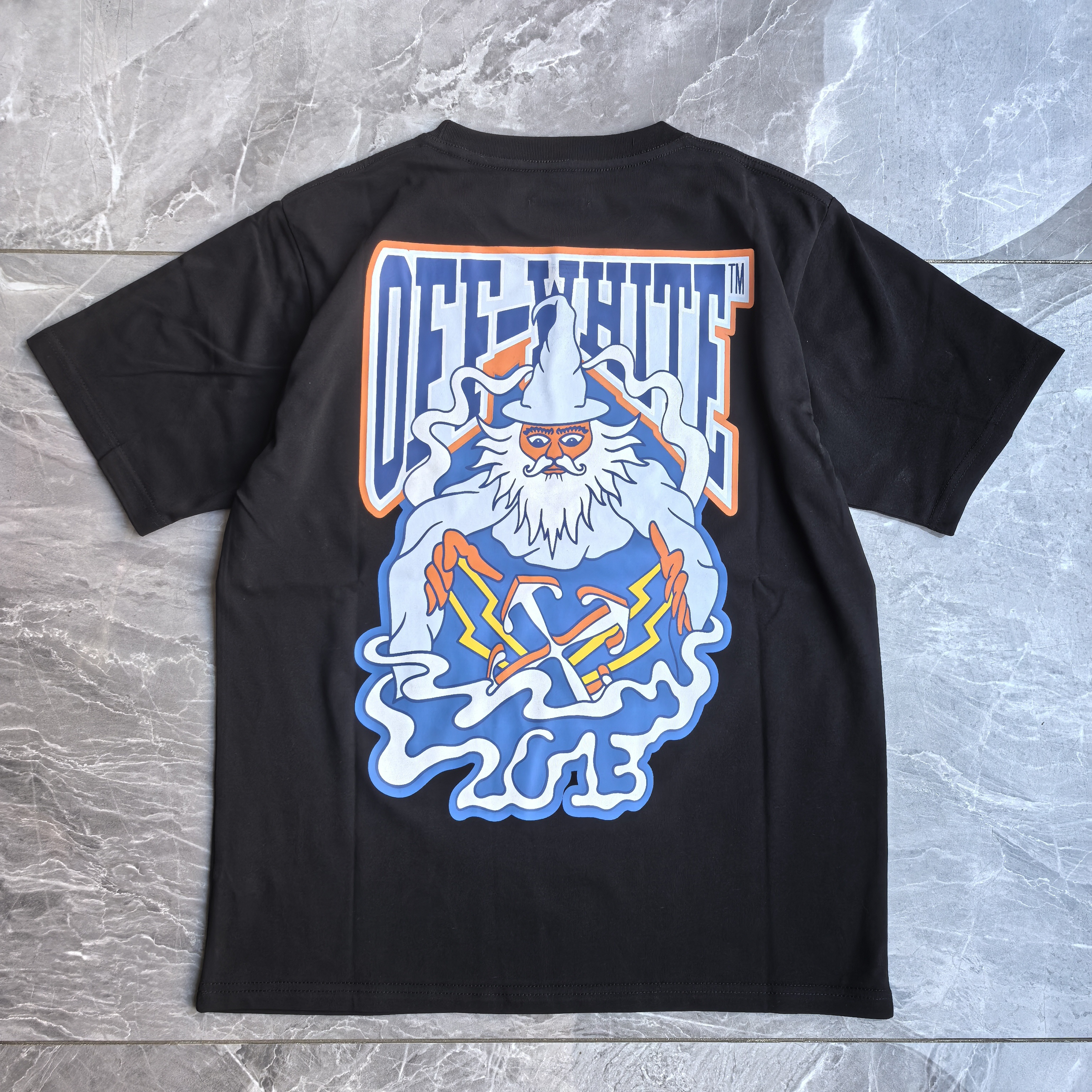 Off-White European Fit Black White Graphic T-Shirt 6138