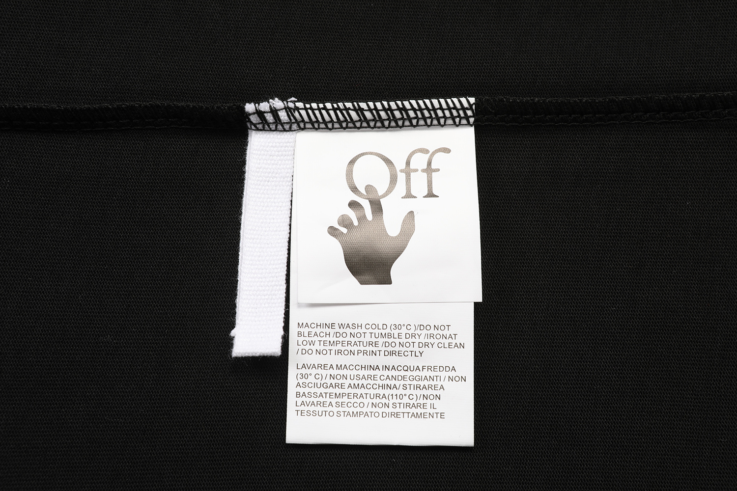 Off-White European Fit Black White Graphic T-Shirt 6151