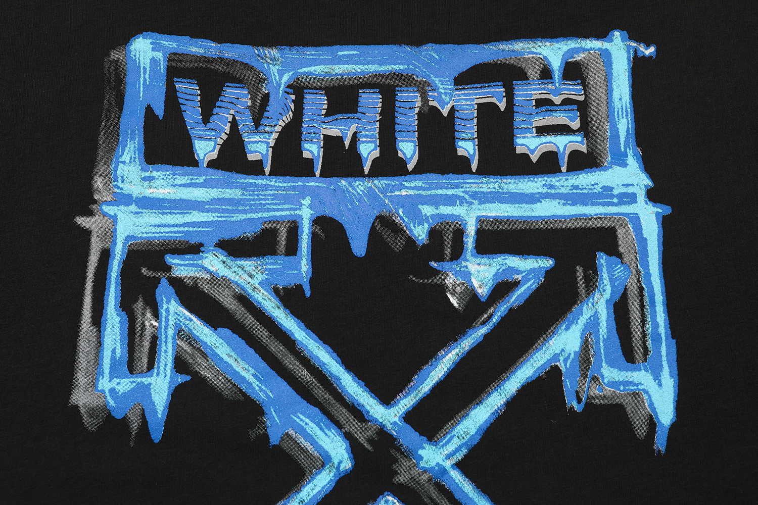 Off-White European Fit Black White Graphic T-Shirt 6151
