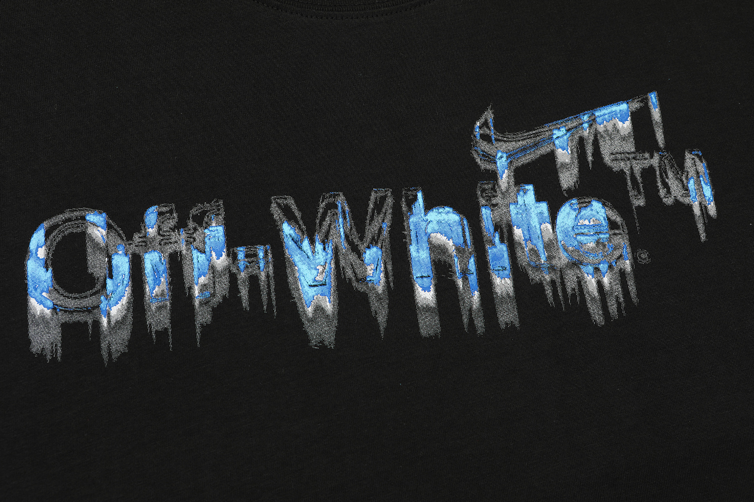 Off-White European Fit Black White Graphic T-Shirt 6151