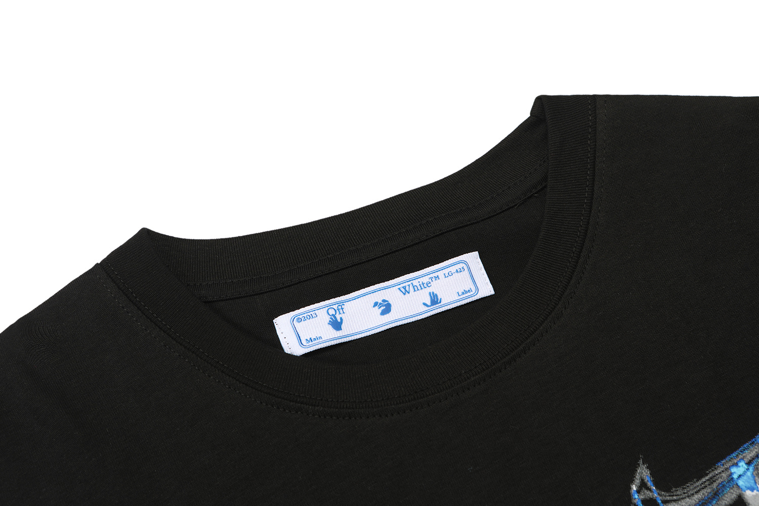 Off-White European Fit Black White Graphic T-Shirt 6151