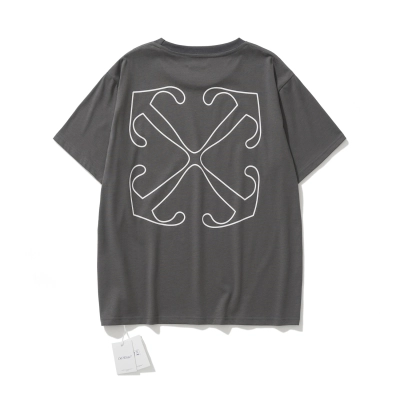 Off-White European Fit Cement Grey Graphic T-Shirt 6135 01