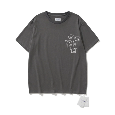 Off-White European Fit Cement Grey Graphic T-Shirt 6135 02