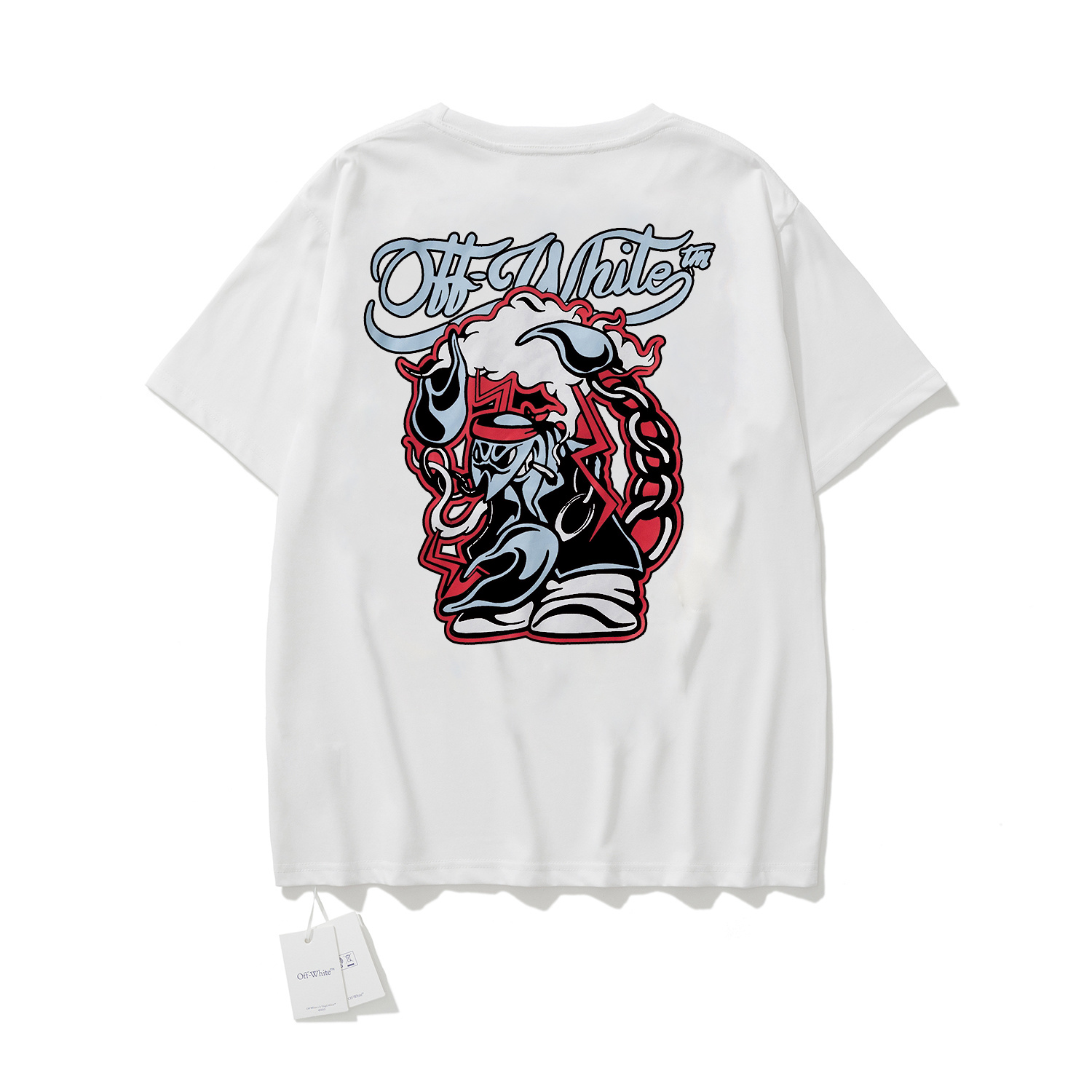 Off-White European Fit Multi Color Graphic T-Shirt 6139
