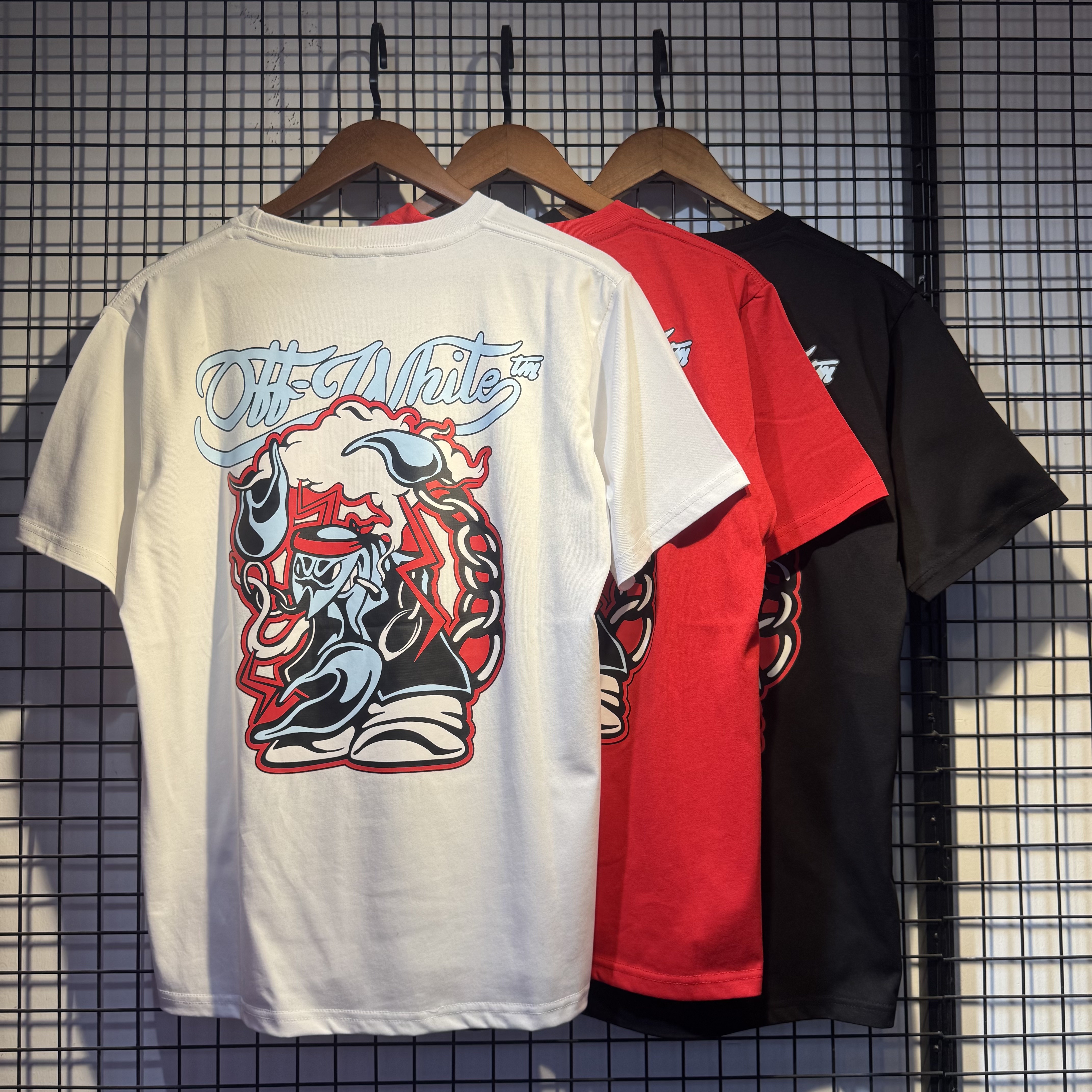 Off-White European Fit Multi Color Graphic T-Shirt 6139