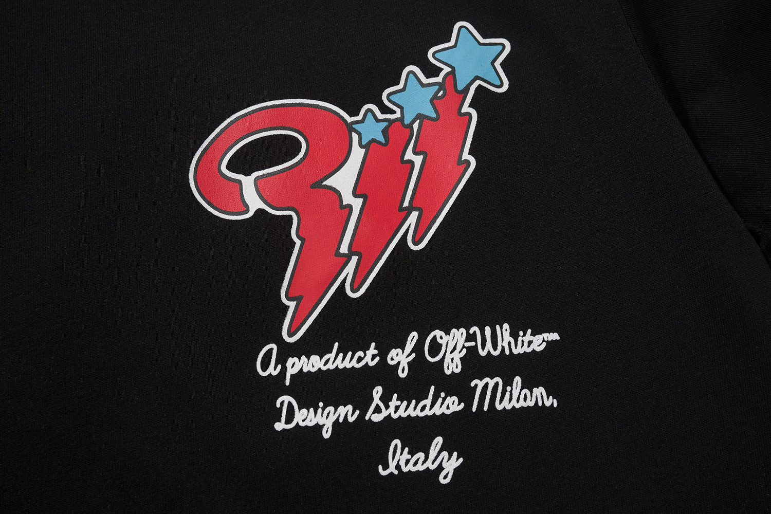 Off-White European Fit Multi Color Graphic T-Shirt 6139