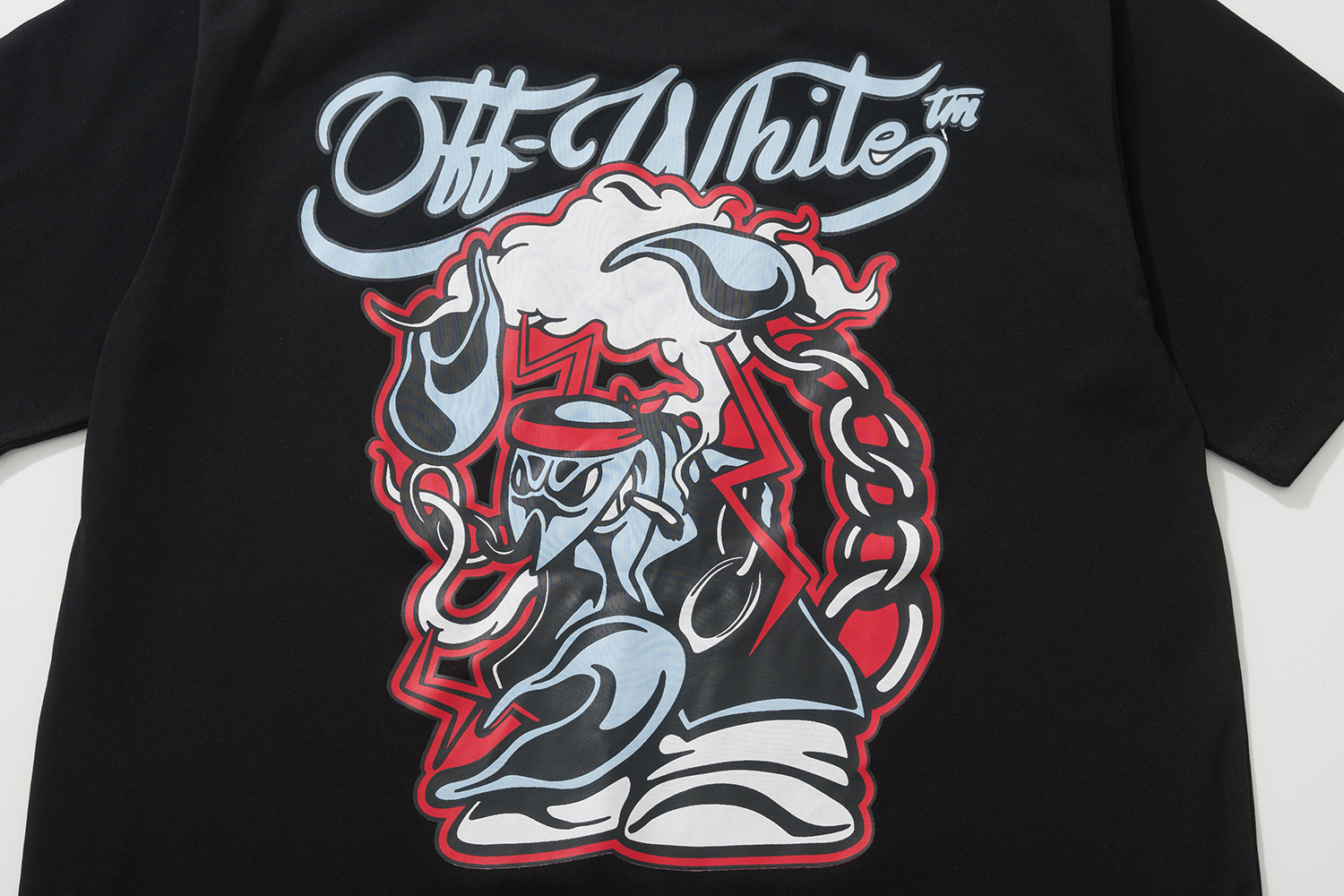 Off-White European Fit Multi Color Graphic T-Shirt 6139