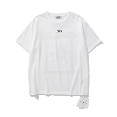 Off-White European Fit White Graphic T-Shirt 6150 02