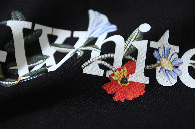 Off-White Floral Logo Heavyweight T-Shirt 1357