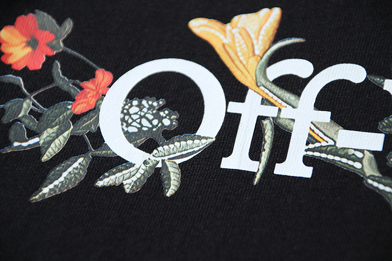 Off-White Floral Logo Heavyweight T-Shirt 1357