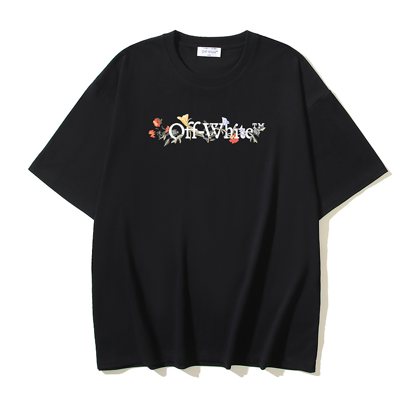Off-White Floral Logo Heavyweight T-Shirt H100 1357