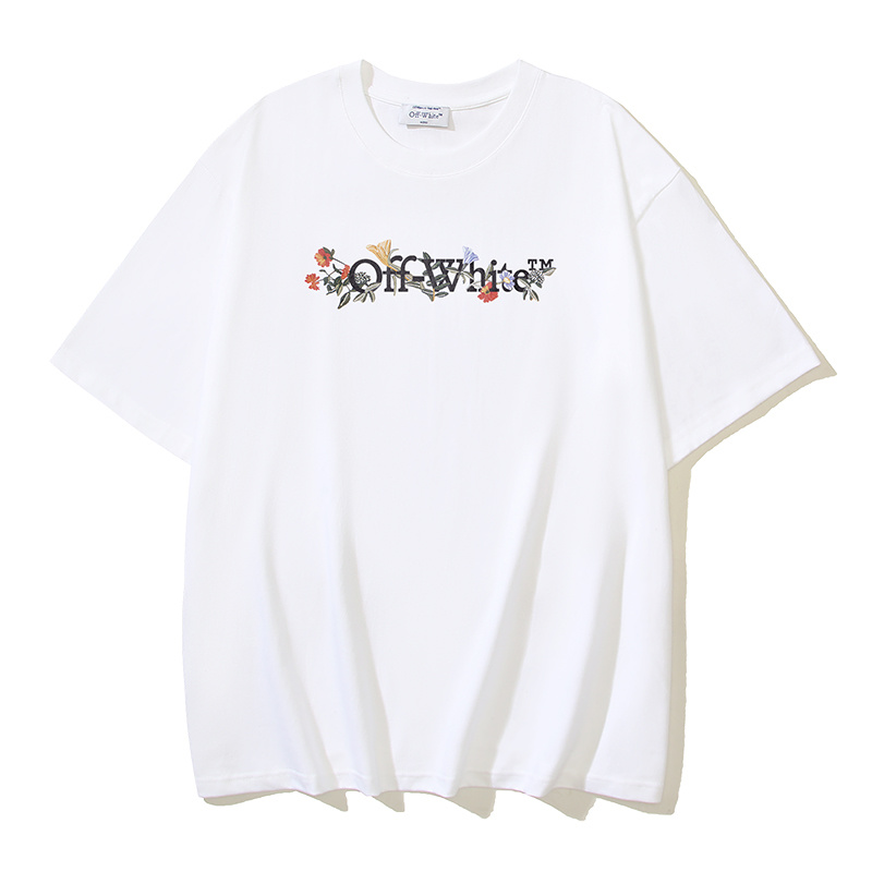 Off-White Floral Logo Heavyweight T-Shirt H100 1357