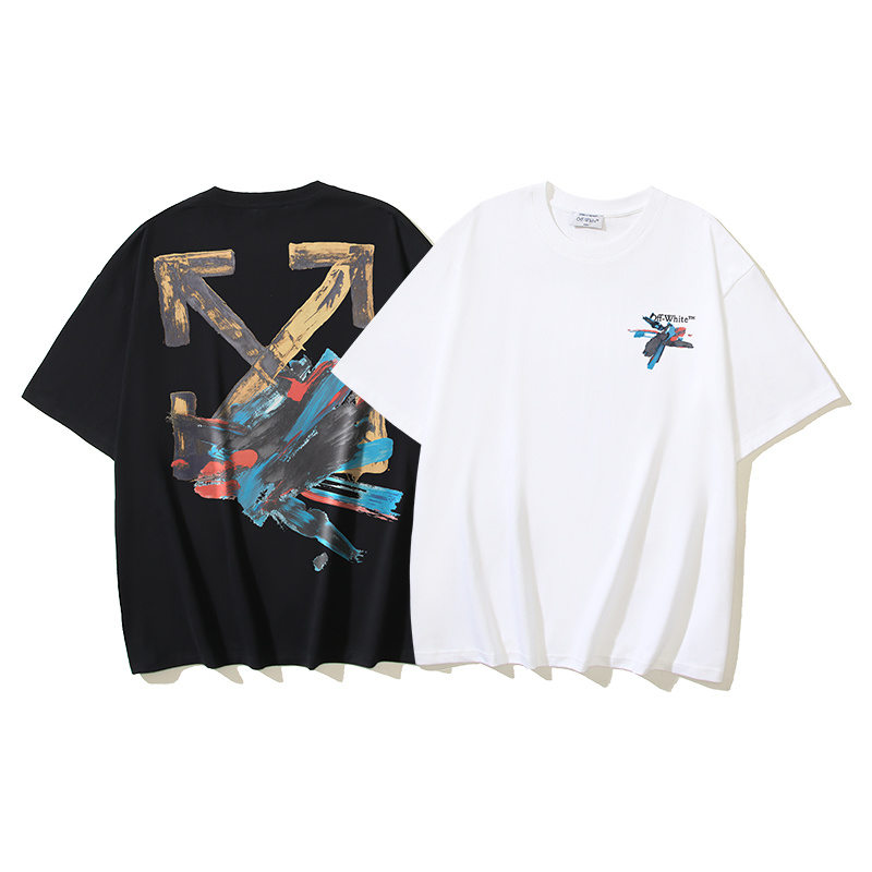 Off-White Graffiti Paint Arrow Heavyweight T-Shirt H100 1346