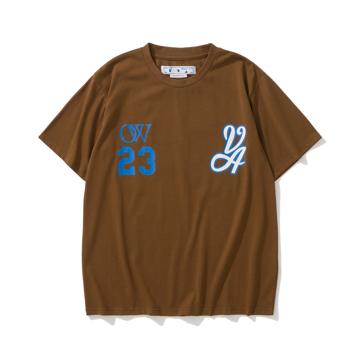 Off-White Grey Brown Graphic T-Shirt 6130