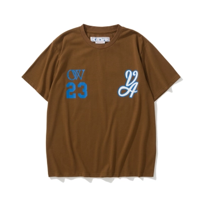 Off-White Grey Brown Graphic T-Shirt 6130 02