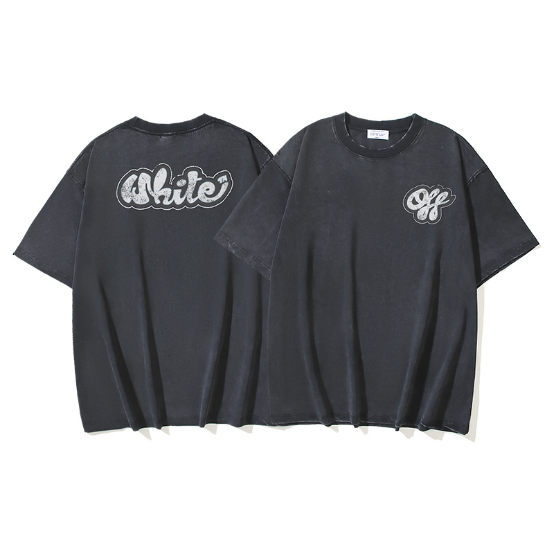 Off-White Hand Drawn Text Washed Heavyweight T-Shirt H120 1199