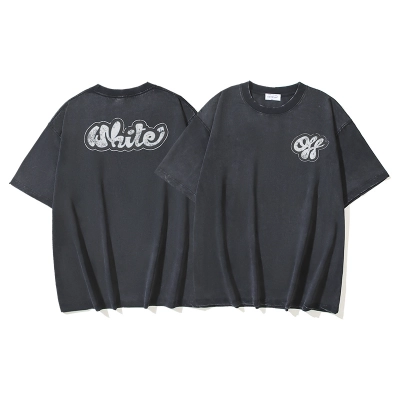 Off-White Hand Drawn Text Washed Heavyweight T-Shirt H120 1199 01