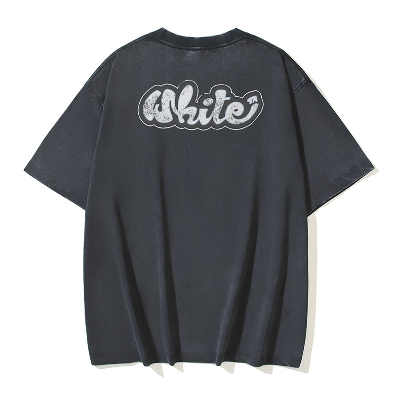 Off-White Hand Drawn Text Washed Heavyweight T-Shirt H120 1199