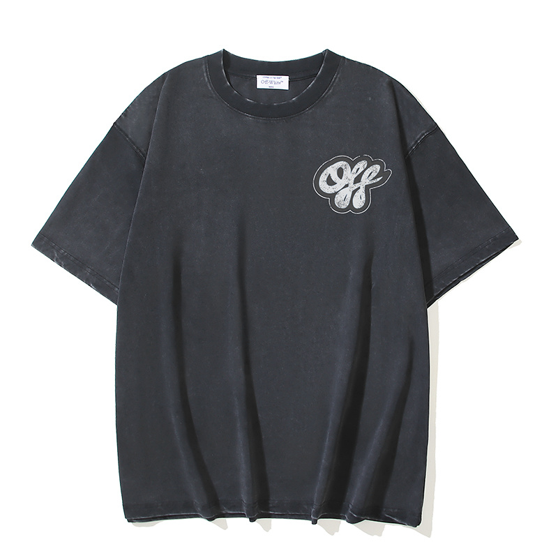 Off-White Hand Drawn Text Washed Heavyweight T-Shirt H120 1199