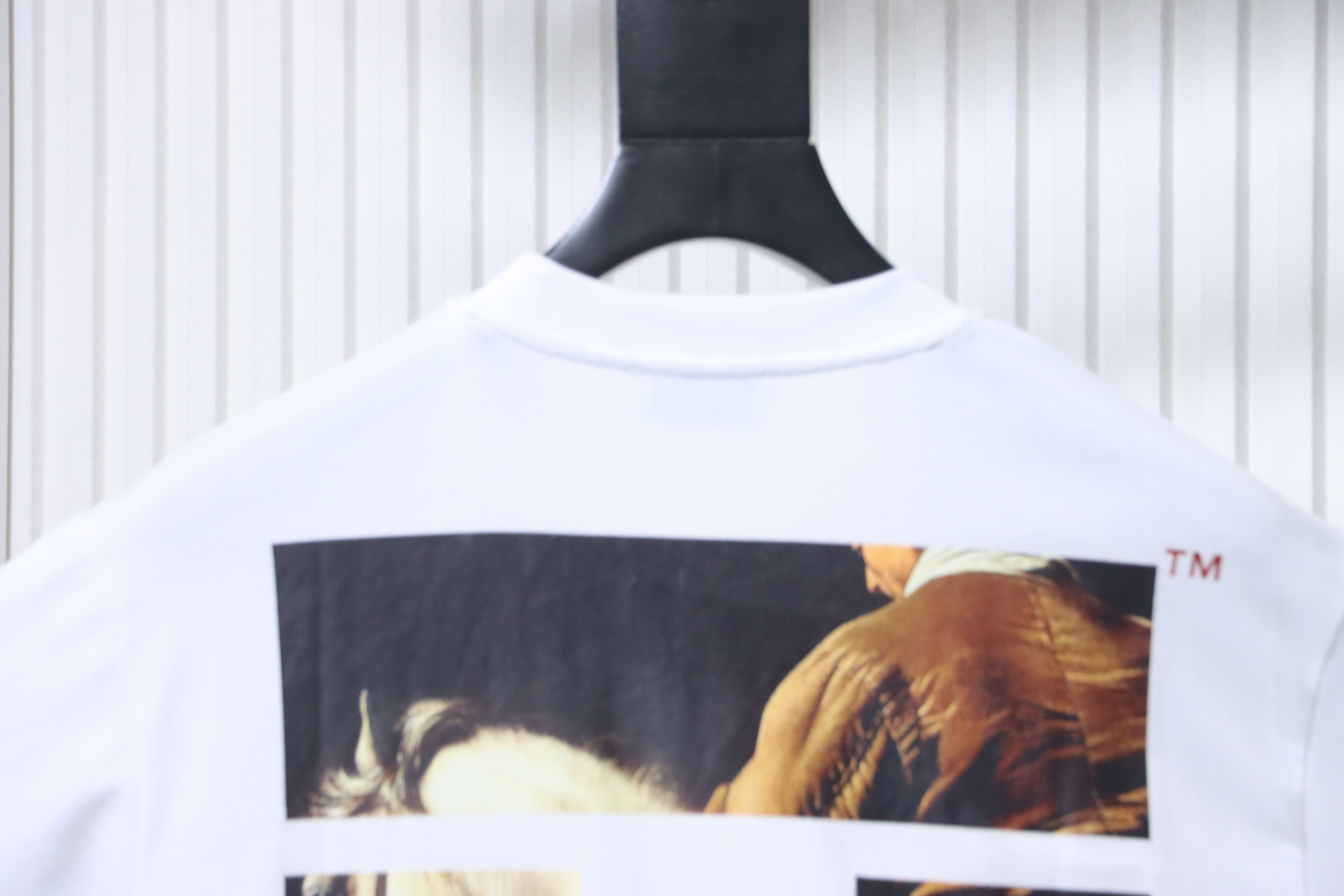 Off-White Horse Portrait Graphic T-Shirt Black H150