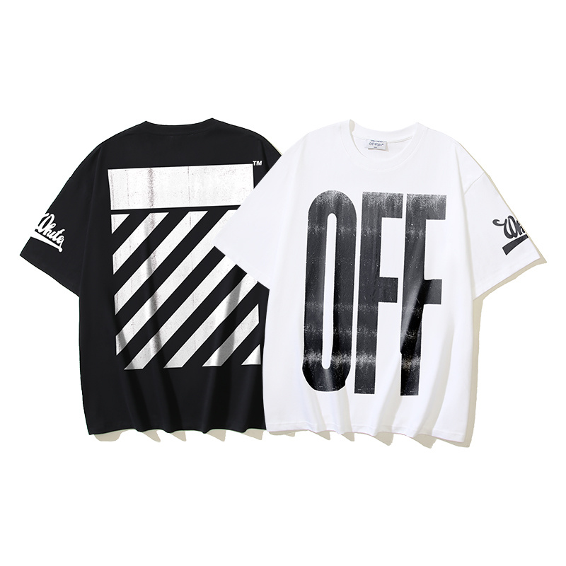 Off-White Large Logo Diagonal Stripe Heavyweight T-Shirt H110 1336