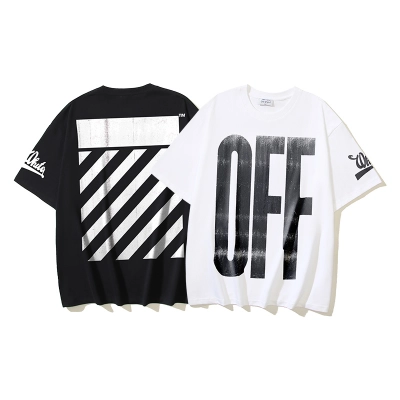 Off-White Large Logo Diagonal Stripe Heavyweight T-Shirt H110 1336 01