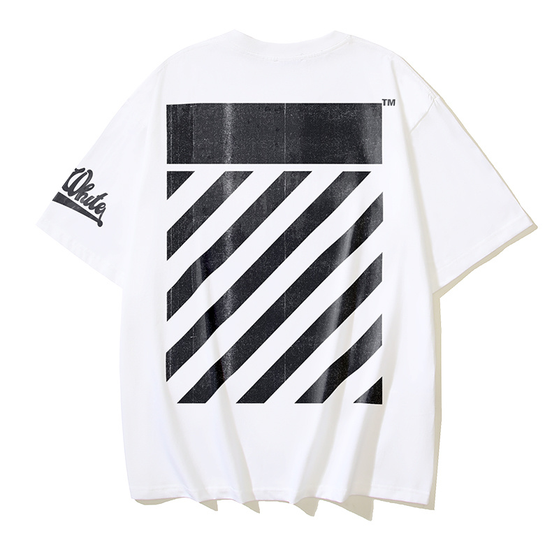 Off-White Large Logo Diagonal Stripe Heavyweight T-Shirt H110 1336