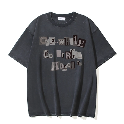 Off-White Letter Graphic Washed Heavyweight T-Shirt H120 1365 02