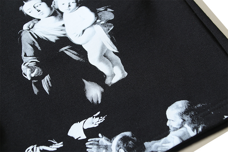 Off-White Mary Jesus Angel Religious Heavyweight Shorts 1177