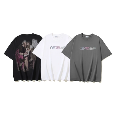 Off-White Matthew Phantom Logo Cracked Angel Heavyweight T-Shirt H110 1147 01