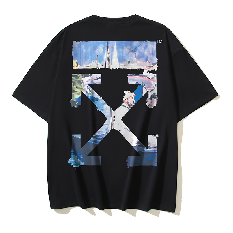 Off-White Monet Oil Painting Arrow Heavyweight T-Shirt H100 170