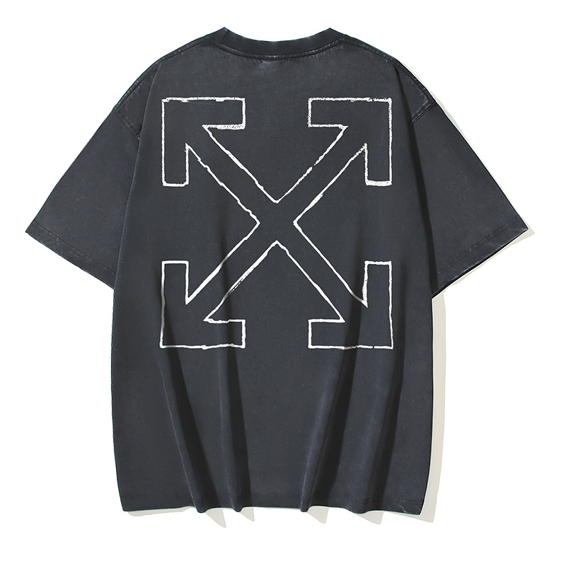 Off-White Newspaper Arrow Washed Heavyweight T-Shirt 1370