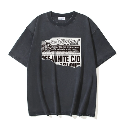 Off-White Newspaper Arrow Washed Heavyweight T-Shirt H120 1370 02