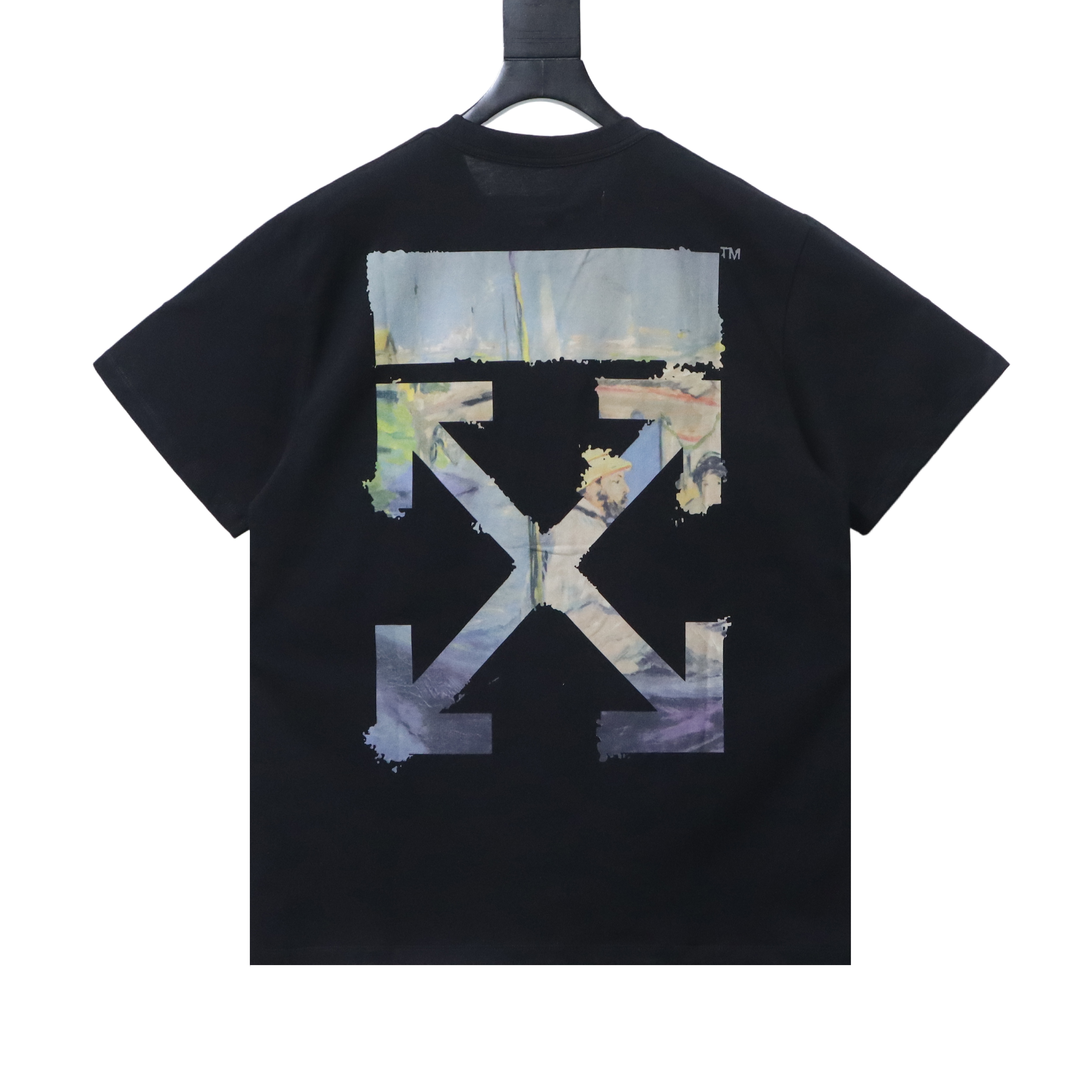 Off-White Oil Painting Graphic T-Shirt Black H150