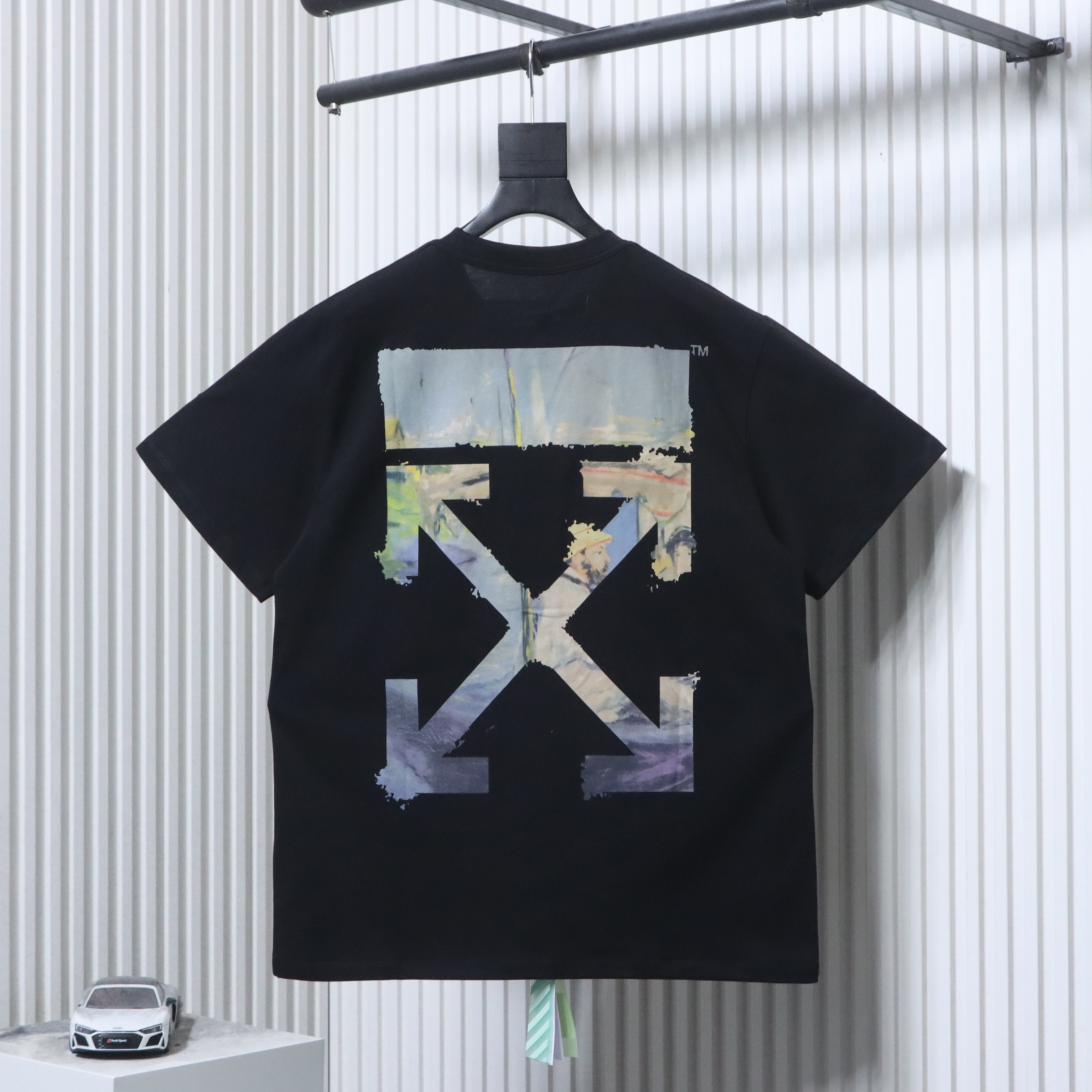 Off-White Oil Painting Graphic T-Shirt Black H150