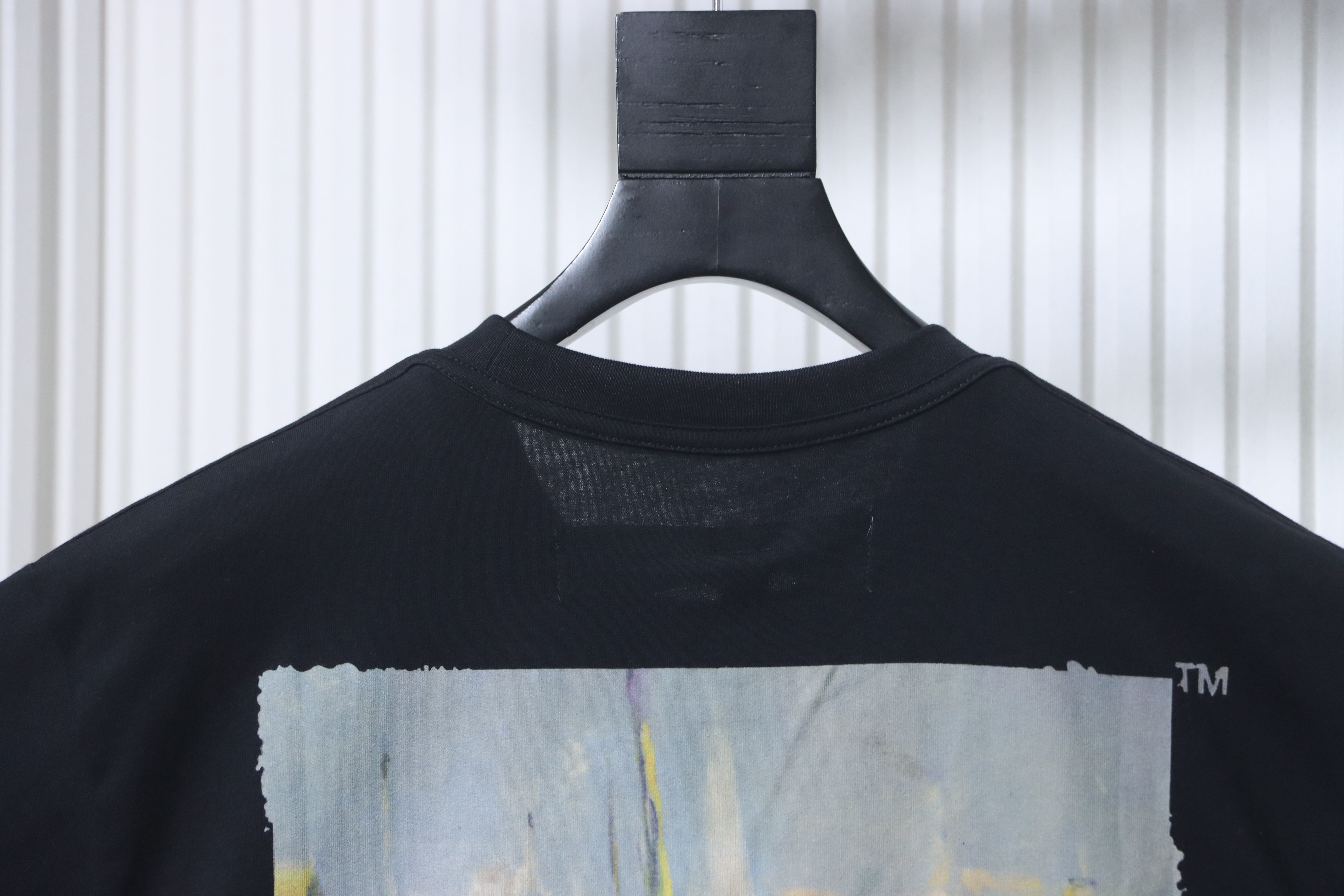 Off-White Oil Painting Graphic T-Shirt Black H150