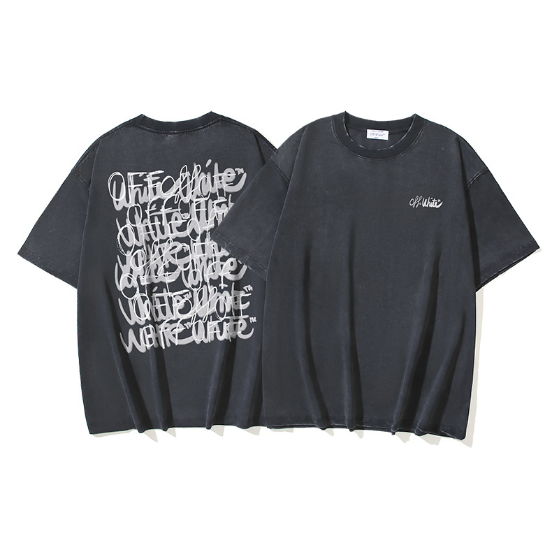 Off-White Overlapping Letter Washed Heavyweight T-Shirt H120 1393