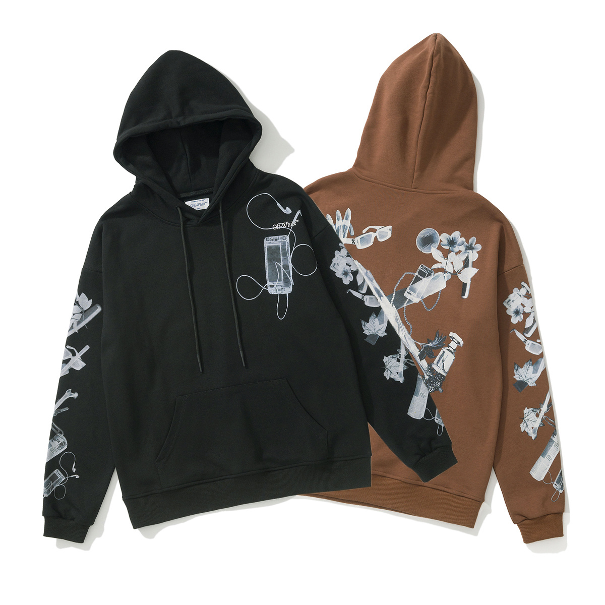 Off-White Oversized Black Brown Graphic   Sweatshirt 878