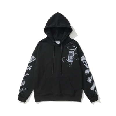 Off-White Oversized Black Brown Graphic   Sweatshirt 878 02