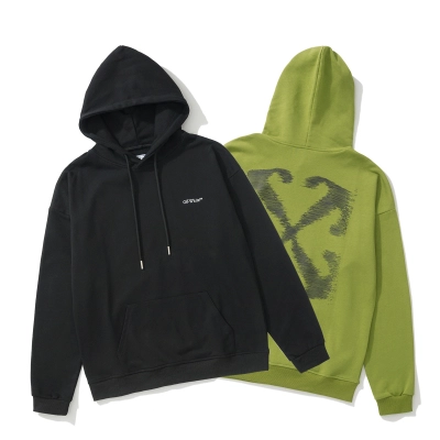 Off-White Oversized Black Green Graphic  Sweatshirt 880 01