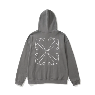 Off-White Oversized Cement Grey Graphic Sweatshirt 879 02